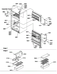 Door, Hinges And Accessories parts for Amana Top-Mount Refrigerator TSI25TE-P1308101WE from AppliancePartsPros.com