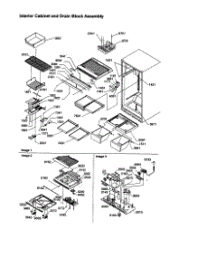 Interior Cabinet / Drain Block Assy. parts for Amana Top-Mount Refrigerator TSI25TL-P1308101WL from AppliancePartsPros.com