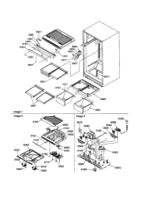Interior Cabinet / Drain Block parts for Amana Top-Mount Refrigerator TSI25VE-P1308102WE from AppliancePartsPros.com