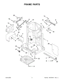 Frame Parts parts for Whirlpool Trash Compactor TU950QPXS3 from AppliancePartsPros.com