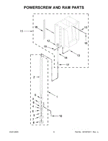 Powerscrew And Ram Parts parts for Whirlpool Trash Compactor TU950QPXS3 from AppliancePartsPros.com