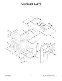 Container Parts parts for Whirlpool Trash Compactor TU950QPXS3 from AppliancePartsPros.com