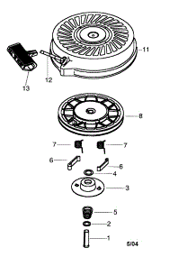 Rewind Starter parts for Tecumseh Lawn & Garden Engine TV085XA-670127W from AppliancePartsPros.com