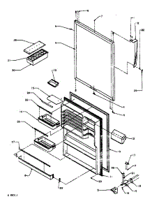 Refregerator Door parts for Amana Top-Mount Refrigerator TV18R3W-P1181713WW from AppliancePartsPros.com