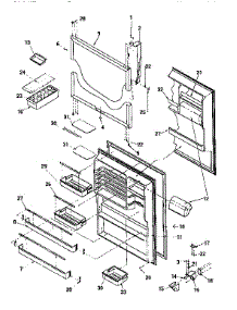 Refrigerator Door parts for Amana Top-Mount Refrigerator TV18S3W-P1194901W from AppliancePartsPros.com