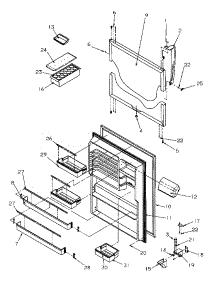 Refrigerator Door parts for Amana Top-Mount Refrigerator TV18S4W-P1194902WW from AppliancePartsPros.com