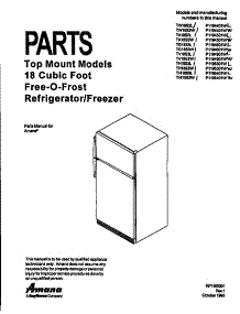 Cover parts for Amana Top-Mount Refrigerator TW18S2L-P1194401WL from AppliancePartsPros.com