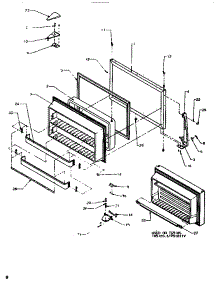 Freezer Door parts for Amana Top-Mount Refrigerator TW518SW-P1180801W from AppliancePartsPros.com