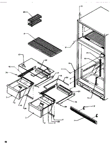 Cabinet Shelving parts for Amana Top-Mount Refrigerator TW518SW-P1180801W from AppliancePartsPros.com