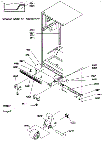 Ladders, Lower Cabinet And Rollers parts for Amana Top-Mount Refrigerator TW518SW-P1180805WW from AppliancePartsPros.com