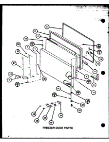 Freezer Door Parts (Tx18j / P7739041w) (Tx18j / P7739042w) (Txi18j / P7739043w) (Txi18j / P7739044w) parts for Amana Top-Mount Refrigerator TX18J-P7739041W from AppliancePartsPros.com