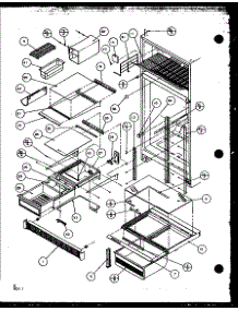 Refrigerator Shelving And Drawers parts for Amana Top-Mount Refrigerator TX18QBL-P1111403WL from AppliancePartsPros.com
