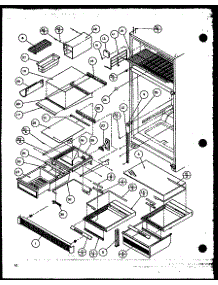Refrigerator Shelving And Drawers parts for Amana Top-Mount Refrigerator TX18QBL-P1111403WL from AppliancePartsPros.com
