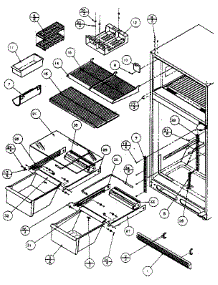 Cabinet Shelving parts for Amana Top-Mount Refrigerator TX18R-P1158404W from AppliancePartsPros.com