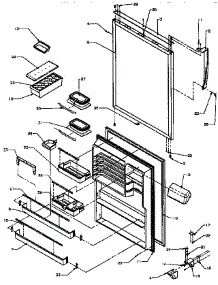 Refrigerator Door parts for Amana Top-Mount Refrigerator TX18R-P1158408W from AppliancePartsPros.com