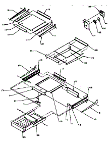 Cabinet Shelving parts for Amana Top-Mount Refrigerator TX18R-P1158408W from AppliancePartsPros.com