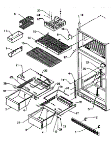 Cabinet Shelving parts for Amana Top-Mount Refrigerator TX18R-P1158412W from AppliancePartsPros.com