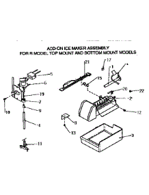Icemaker Add On parts for Amana Top-Mount Refrigerator TX18R-P1158412W from AppliancePartsPros.com