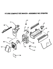 Icemaker Compact parts for Amana Top-Mount Refrigerator TX18R-P1158412W from AppliancePartsPros.com