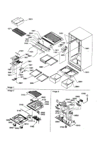 Interior Cabinet / Drain Block parts for Amana Top-Mount Refrigerator TX18VE-P1301702WE from AppliancePartsPros.com