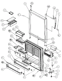 Refrigerator Door parts for Amana Top-Mount Refrigerator TX19R-P1158502W from AppliancePartsPros.com