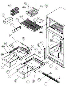 Cabinet Shelving parts for Amana Top-Mount Refrigerator TX19R-P1158502W from AppliancePartsPros.com