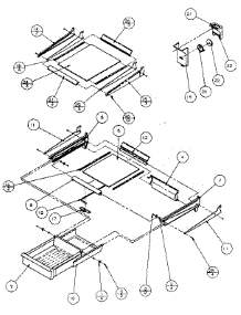 Cabinet Shelving parts for Amana Top-Mount Refrigerator TX19R-P1158502W from AppliancePartsPros.com