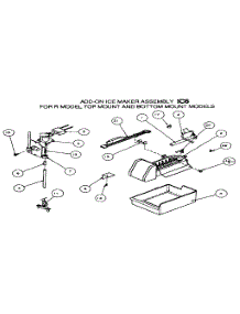 Add-On Ice Maker Assembly parts for Amana Top-Mount Refrigerator TX19R-P1158502W from AppliancePartsPros.com