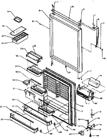 Refrigerator Door parts for Amana Top-Mount Refrigerator TX19R-P1158504W from AppliancePartsPros.com