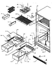 Cabinet Shelving parts for Amana Top-Mount Refrigerator TX19R-P1158504W from AppliancePartsPros.com