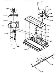 Compressor Compartment parts for Amana Top-Mount Refrigerator TX19R-P1158504W from AppliancePartsPros.com