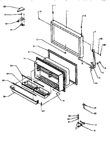 Freezer Door parts for Amana Top-Mount Refrigerator TX19R2-P1158506W from AppliancePartsPros.com