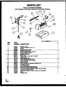Icemaker / Water Valve parts for Amana Top-Mount Refrigerator TX19RE-P1158504WE from AppliancePartsPros.com