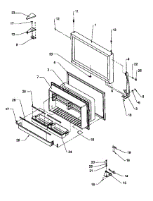 Fz Door Assy parts for Amana Top-Mount Refrigerator TX19S3E-P1195901WE from AppliancePartsPros.com