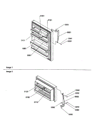 Door Handles And Shelves parts for Amana Top-Mount Refrigerator TX19V2L-P1306303WL from AppliancePartsPros.com