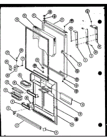 Freezer Door (Tx18n / P1106206w) (Tx18n / P1106207w) (Txi18n / P1106216w) (Txi18n / P1106217w) (Tx18nb / P1106229w) (Tx18nb / P1106230w) parts for Amana Top-Mount Refrigerator TX20NB-P1106231W from AppliancePartsPros.com