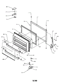 Freezer Door Tsi / Ts / Tci / Tc18a3 parts for Amana Top-Mount Refrigerator TX21A3-P1181504W from AppliancePartsPros.com