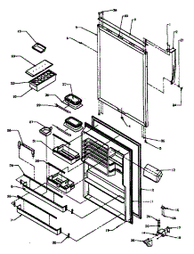 Refrigerator Door (Tx21a3e / P1181504we) (Tx21a3l / P1181504wl) (Tx21a3w / P1181504ww) (Txi21a3e / P1182006we) (Txi21a3l / P1182006wl) (Txi21a3w / P1182006ww) parts for Amana Top-Mount Refrigerator TX21A3E-P1181504WE from AppliancePartsPros.com