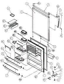 Refrigerator Door parts for Amana Top-Mount Refrigerator TX21R-P1157603W from AppliancePartsPros.com