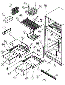 Cabinet Shelving parts for Amana Top-Mount Refrigerator TX21R-P1157603W from AppliancePartsPros.com