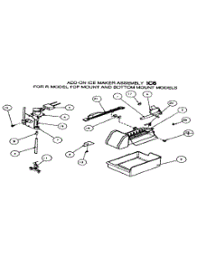 Add-On Ice Maker Assembly parts for Amana Top-Mount Refrigerator TX21R-P1157603W from AppliancePartsPros.com