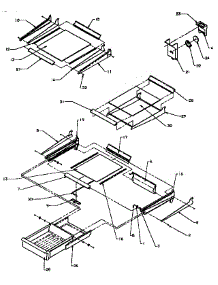 Refrigerator Shelving And Drawers parts for Amana Top-Mount Refrigerator TX21R-P1157605W from AppliancePartsPros.com