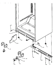 Cabinet Hardware parts for Amana Top-Mount Refrigerator TX21R-P1157605W from AppliancePartsPros.com