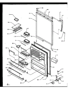 Fresh Food Door parts for Amana Top-Mount Refrigerator TX21RL-P1157605WL from AppliancePartsPros.com