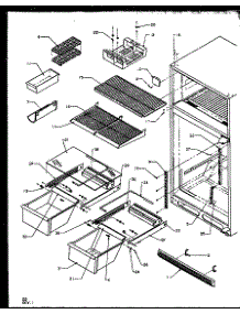 Shelves parts for Amana Top-Mount Refrigerator TX21RL-P1157605WL from AppliancePartsPros.com