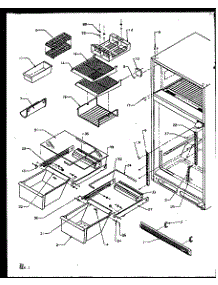 Shelves parts for Amana Top-Mount Refrigerator TX21RL-P1157605WL from AppliancePartsPros.com