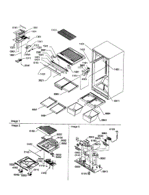 Interior Cabinet / Drain Block Assembly parts for Amana Top-Mount Refrigerator TX21VE-P1301804WE from AppliancePartsPros.com
