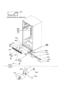Ladders / Lower Cabinet / Rollers parts for Amana Top-Mount Refrigerator TX21VE-P1301804WE from AppliancePartsPros.com