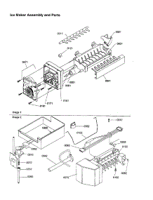 Ice Maker Assembly And Parts parts for Amana Top-Mount Refrigerator TX21VE-P1301804WE from AppliancePartsPros.com