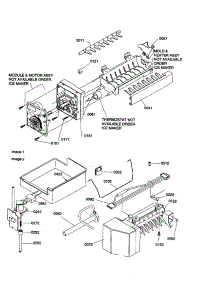Ice Maker Assembly parts for Amana Top-Mount Refrigerator TX21VE-P1315905WE from AppliancePartsPros.com